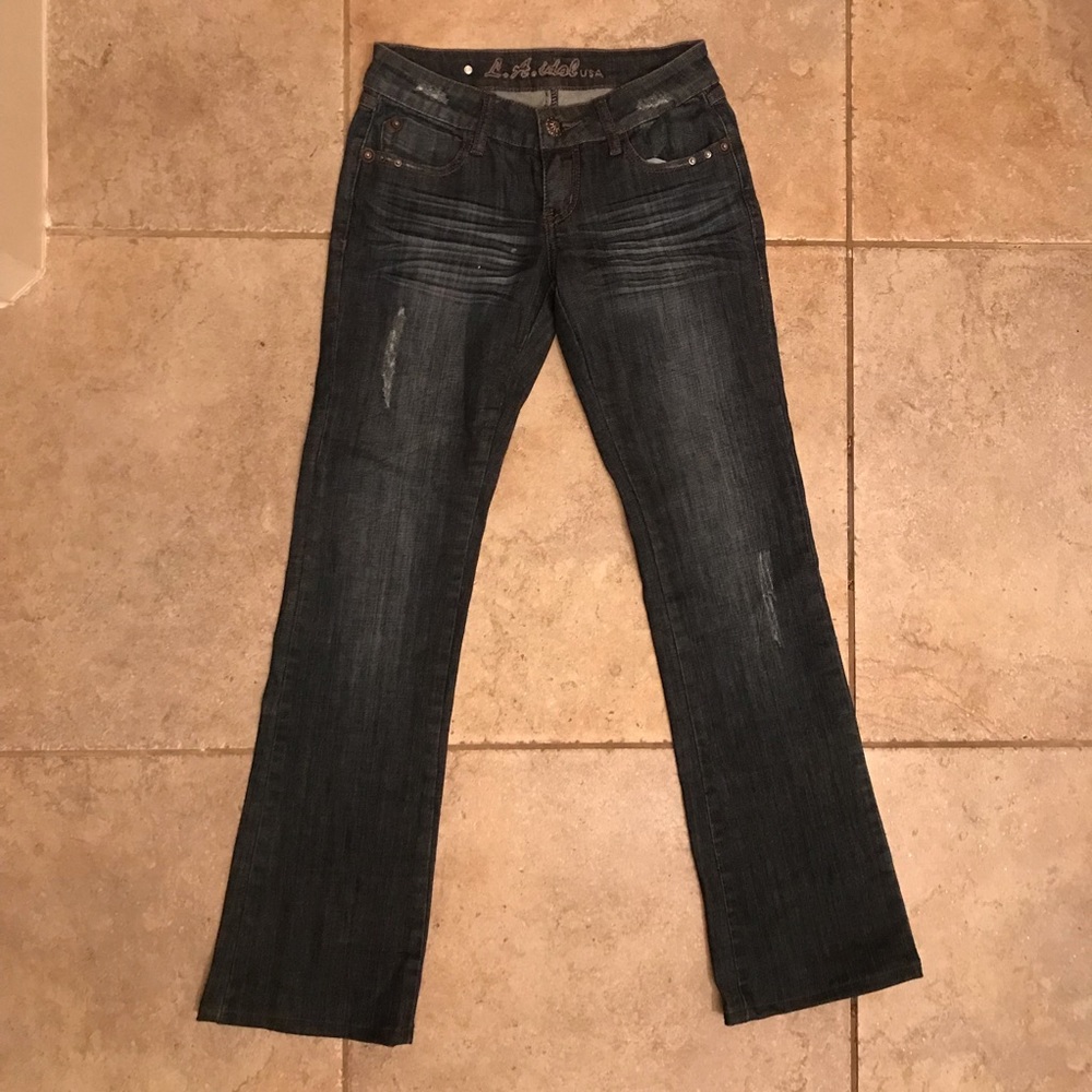 L.A. idol Embellished Low Rise Jeans